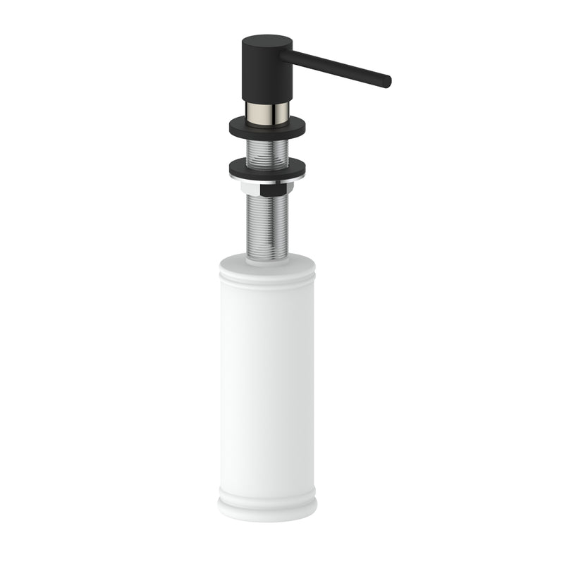 Vogt Modern Soap Dispenser – Matte Black / Polished Nickel – KA.01SD.PB