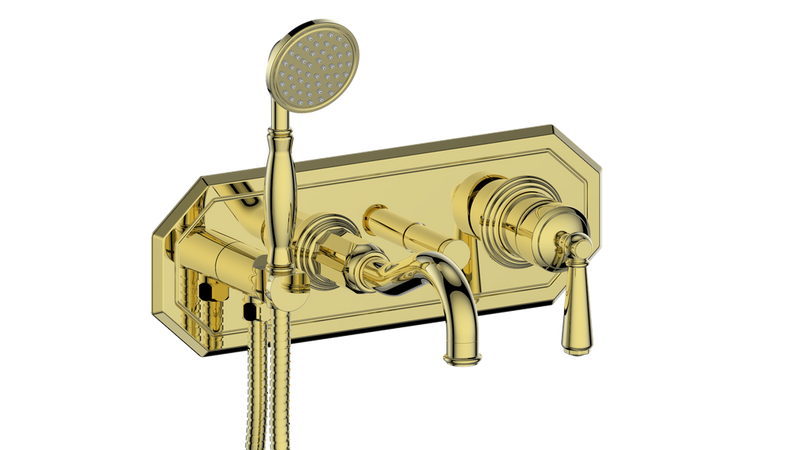 Vogt Carinthia Wall-Mount Tub Filler – Brushed Gold – BF.C1.2220.BG