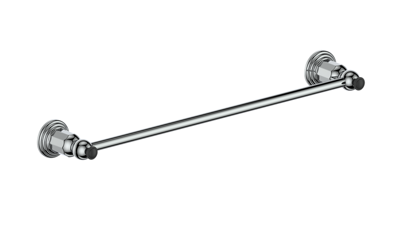 Vogt Carinthia 18" Towel Bar – Chrome / Matte Black – BA.0610.CB