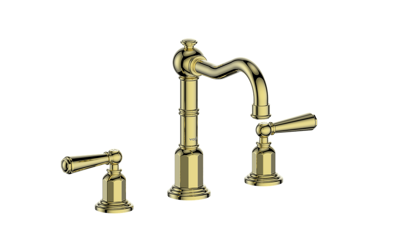 Vogt Carinthia 8" Widespread Bathroom Sink Faucet with Pop-Up Drain – Brushed Gold – BF.C1.1321.BG