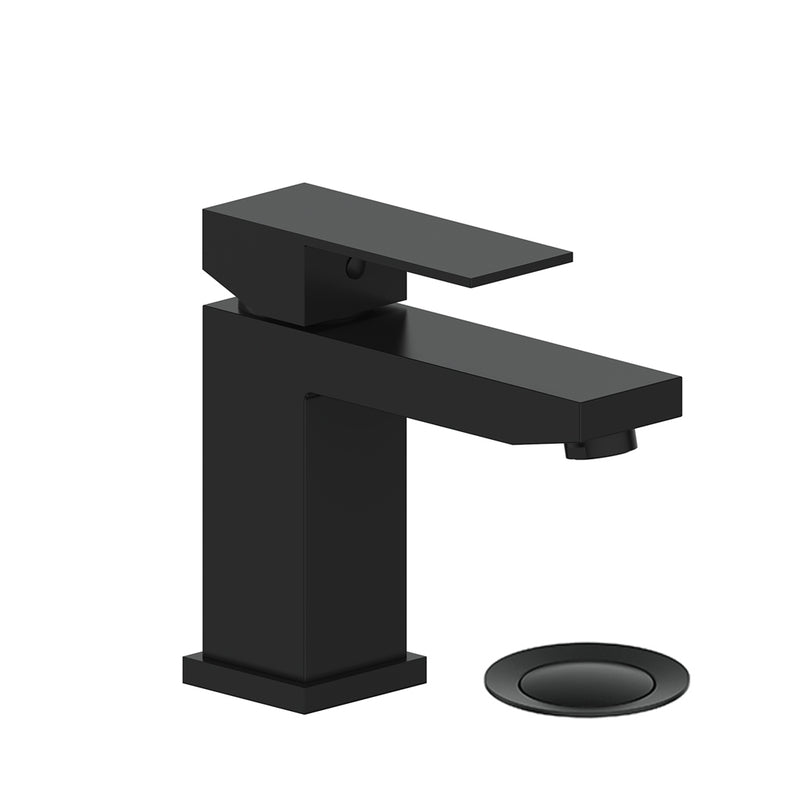 Vogt Kapfenberg Single-Hole Bathroom Sink Faucet with Pop-Up Drain – Matte Black – BF.KG.1011.MB