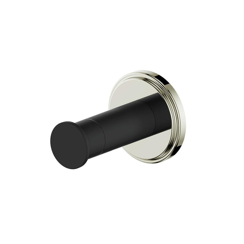 Vogt Zehn Robe Hook – Matte Black / Polished Nickel – BA.0309.PB