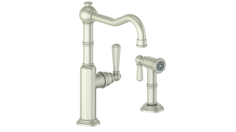 Vogt Carinthia Kitchen Faucet with Side Spray – Brushed Nickel – KF.12CA.2201.BN