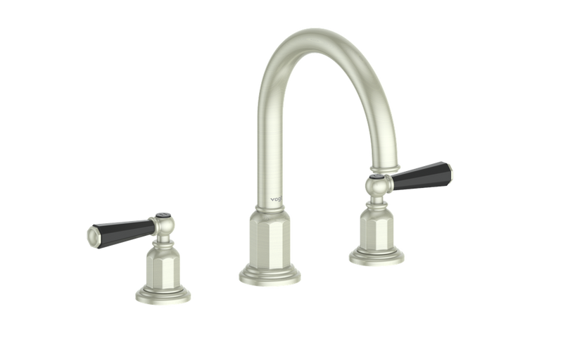 Vogt Carinthia 8" Widespread Bathroom Sink Faucet with Pop-Up Drain – Brushed Nickel / Matte Black – BF.C2.1311.BB
