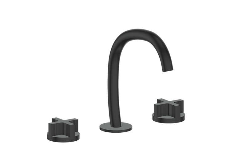 Vogt Mond 8" Widespread Bathroom Sink Faucet with Pop-Up Drain – Matte Black – BF.M3.1331.MB
