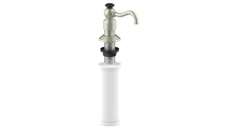 Vogt Carinthia Soap Dispenser – Brushed Nickel / Matte Black – KA.04SD.BB