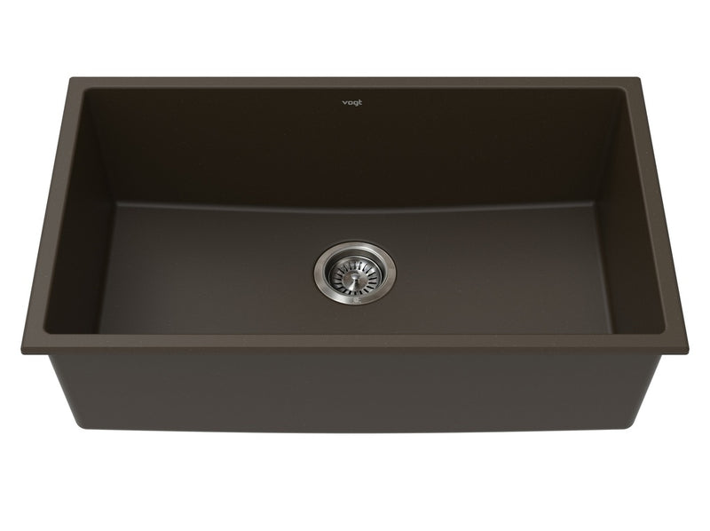 Vogt Graz GS 30" Single-Bowl Vogranite Kitchen Sink – Java Brown – KS.3018.G03G-61