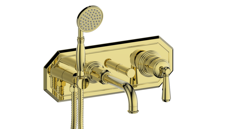 Vogt Carinthia Wall-Mount Tub Filler – Brushed Gold – BF.C1.2210.BG