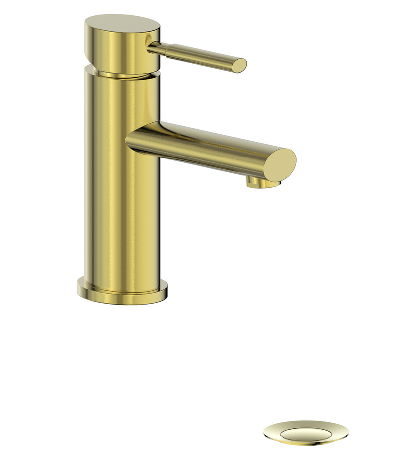 Vogt Worgl Single-Hole Bathroom Sink Faucet with Pop-Up Drain – Brushed Gold – BF.WL.1001.BG