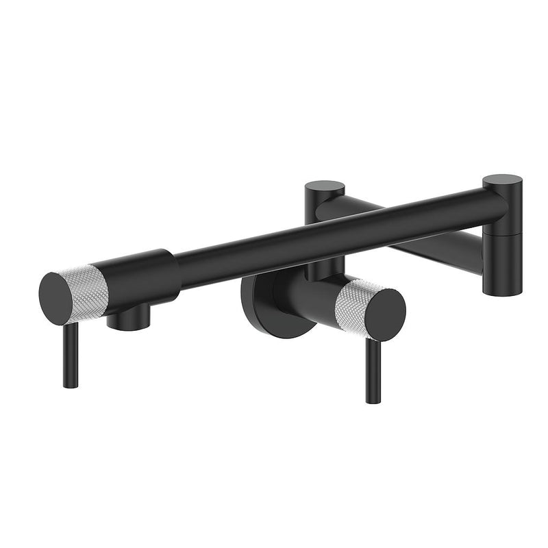 Vogt Drava Kitchen Pot Filler – Matte Black / Stainless Steel – KF.DA.13.SB