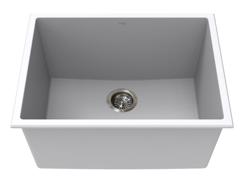 Vogt Mitterdorf GS 25" Single-Bowl Vogranite Laundry Sink – Powder Grey – KS.2519.M05G-61