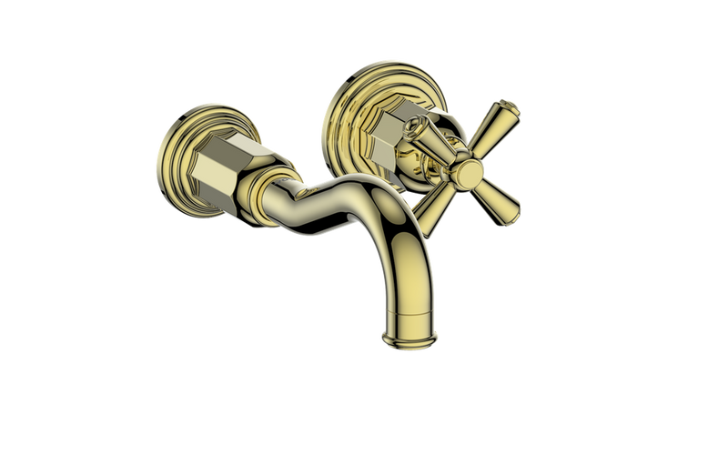 Vogt Carinthia Wall-Mount Bathroom Sink Faucet – Brushed Gold – BF.C3.1420.BG