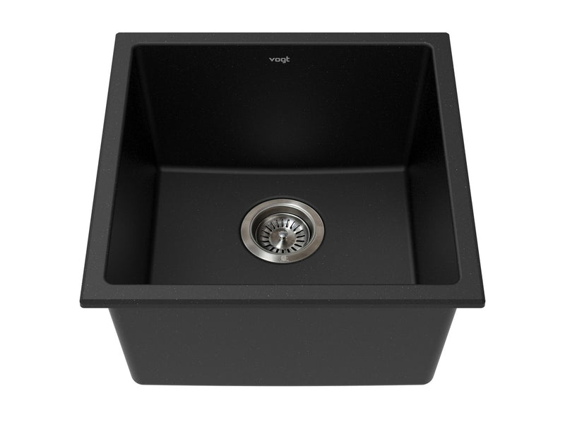Vogt Vienna GS 17" Single-Bowl Vogranite Bar / Prep Sink – Onyx Black – KS.1717.V01G-61