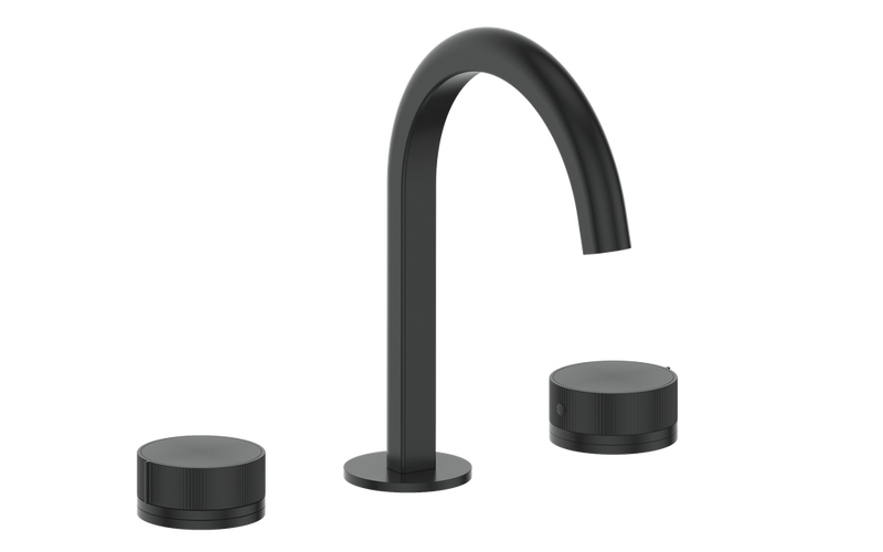 Vogt Mond 8" Widespread Bathroom Sink Faucet with Pop-Up Drain – Matte Black – BF.M1.1311.MB