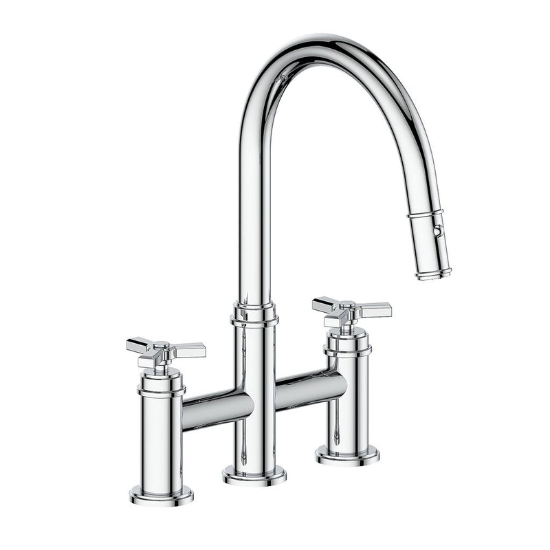 Vogt Zehn Pull-Down Bridge Kitchen Faucet – Chrome – KF.17ZN.1312.CC