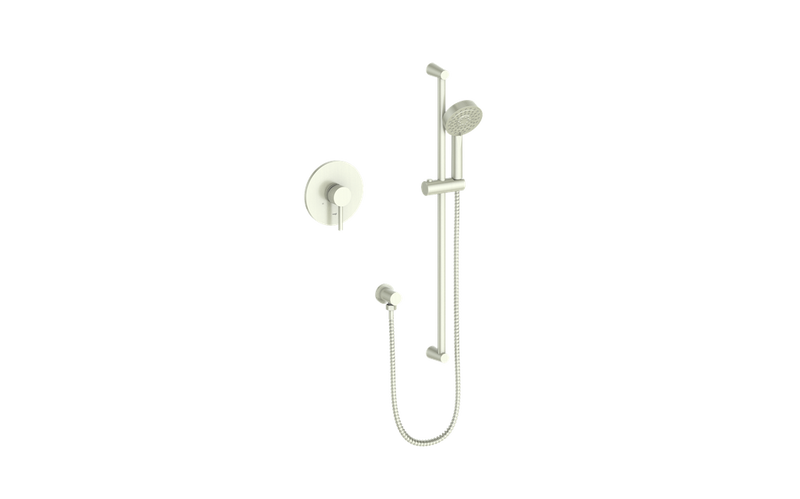 Vogt Worgl 1-Function Pressure-Balanced Shower System with Hand Shower – Brushed Nickel – SET.OR.110.100.BN