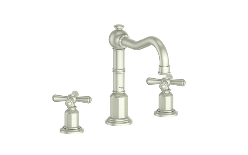Vogt Carinthia 8" Widespread Bathroom Sink Faucet with Pop-Up Drain – Brushed Nickel – BF.C3.1321.BN