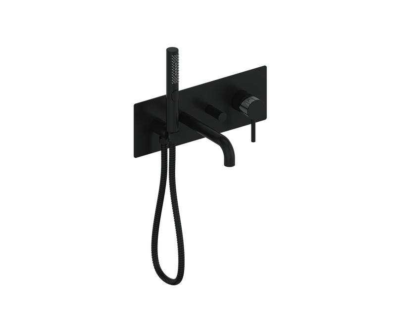 Vogt Drava Wall-Mount Tub Filler – Matte Black / Chrome – BF.DA.2200.CB