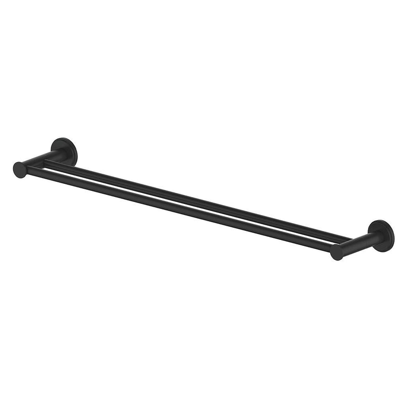 Vogt Zehn 24" Double Towel Bar – Matte Black – BA.0509.MB