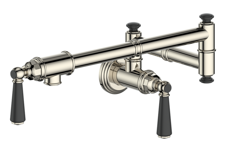 Vogt Carinthia Kitchen Pot Filler – Polished Nickel / Matte Black – KF.CA.21.PB