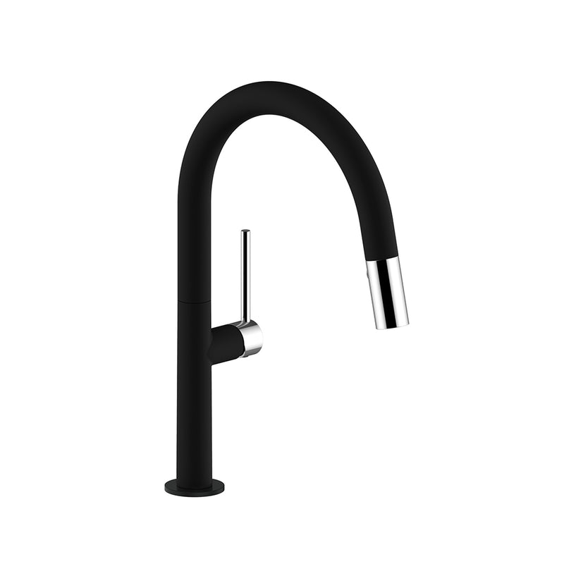 Vogt Dornbirn 13" Bar & Prep Faucet – Matte Black / Chrome – KF.13D1.0204.CB