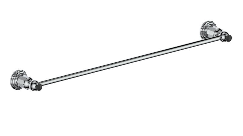 Vogt Carinthia 24" Towel Bar – Chrome / Matte Black – BA.0410.CB
