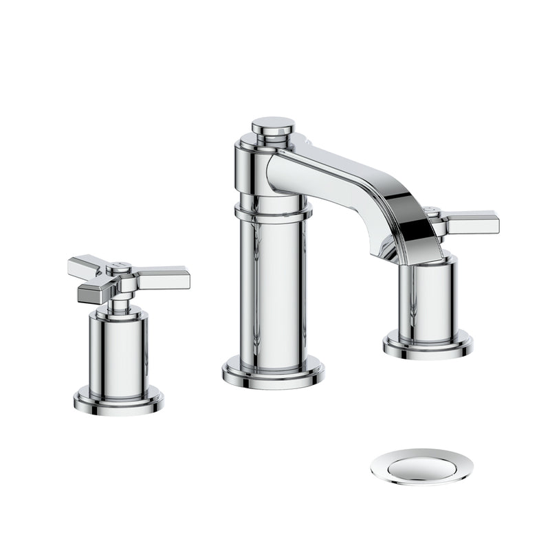 Vogt Zehn 8" Widespread Bathroom Sink Faucet with Pop-Up Drain – Chrome – BF.Z3.1301.CC