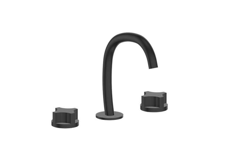 Vogt Mond 8" Widespread Bathroom Sink Faucet with Pop-Up Drain – Matte Black – BF.M2.1331.MB