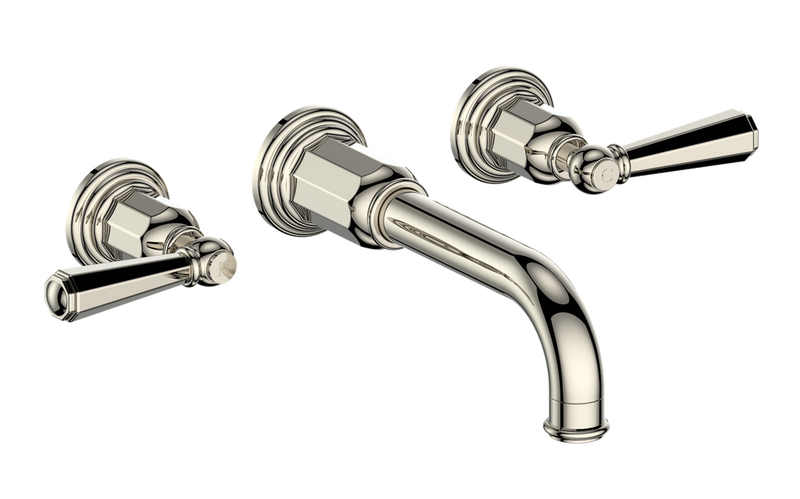 Vogt Carinthia 8" Widespread Wall-Mount Bathroom Sink Faucet – Polished Nickel – BF.C2.1510.PN