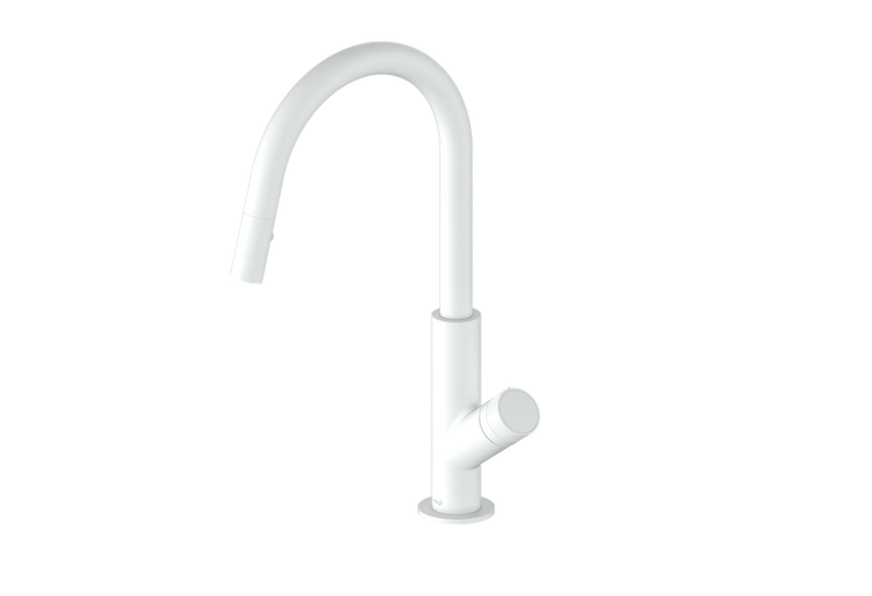 Vogt Mond 16" Pull-Down Kitchen Faucet – Matte White – KF.16M1.1504.MW
