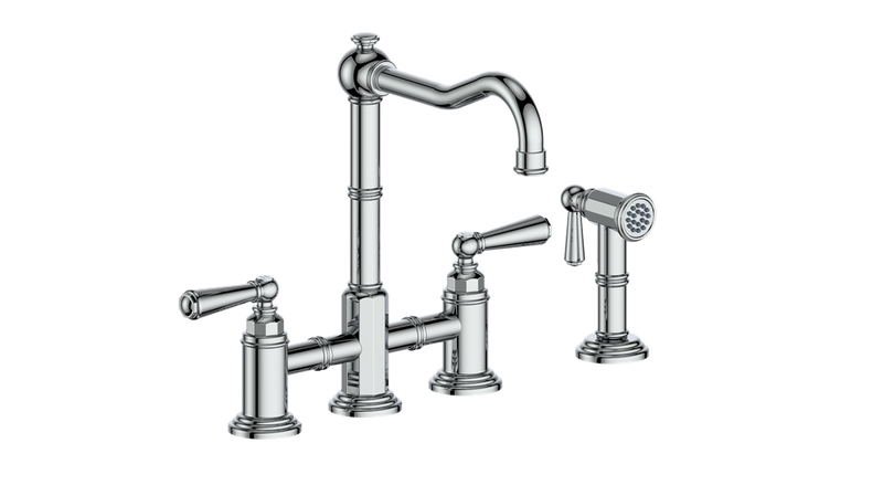 Vogt Carinthia Bridge Kitchen Faucet with Side Spray – Chrome – KF.11CA.2101.CC