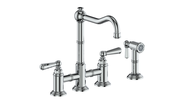 Vogt Carinthia Bridge Kitchen Faucet with Side Spray – Chrome – KF.11CA.2201.CC