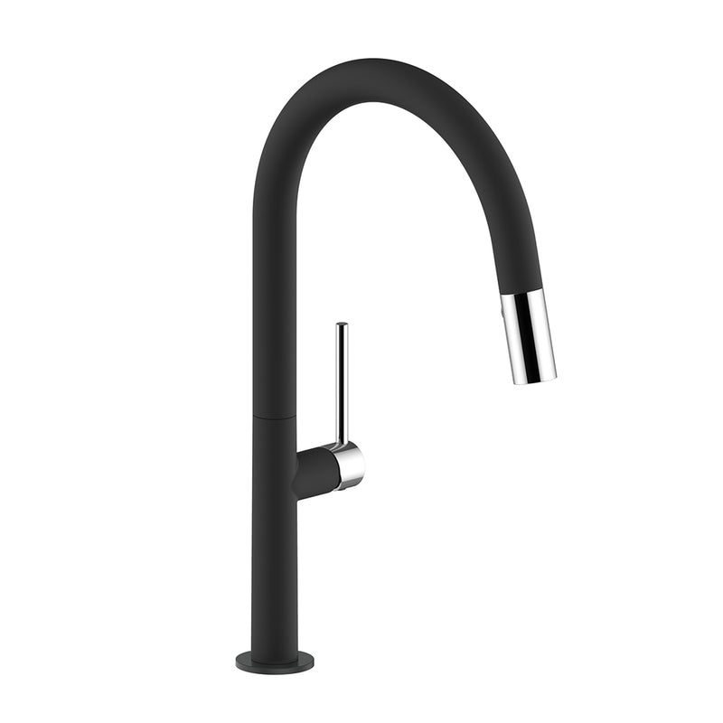 Vogt Dornbirn 16" Kitchen Faucet – Matte Black / Chrome – KF.16D1.0204.CB