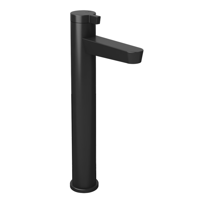 Rubi Abyss Vessel Lav. Faucet With Push Drain Matte Black - RAB11XBK