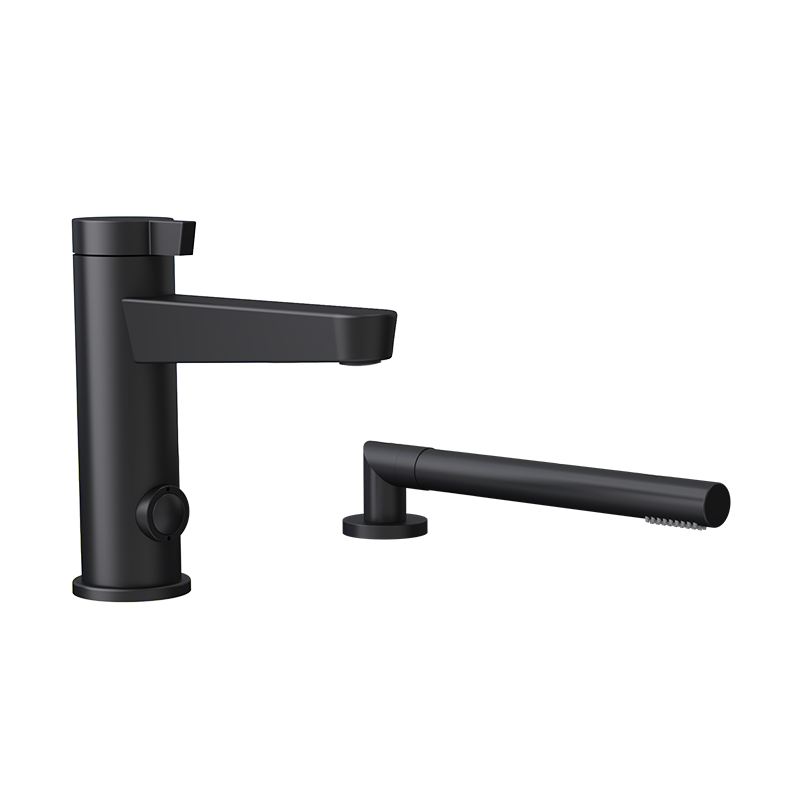 Rubi Abyss Deck Mount Tub Faucet Matte Black - RAB22DBK