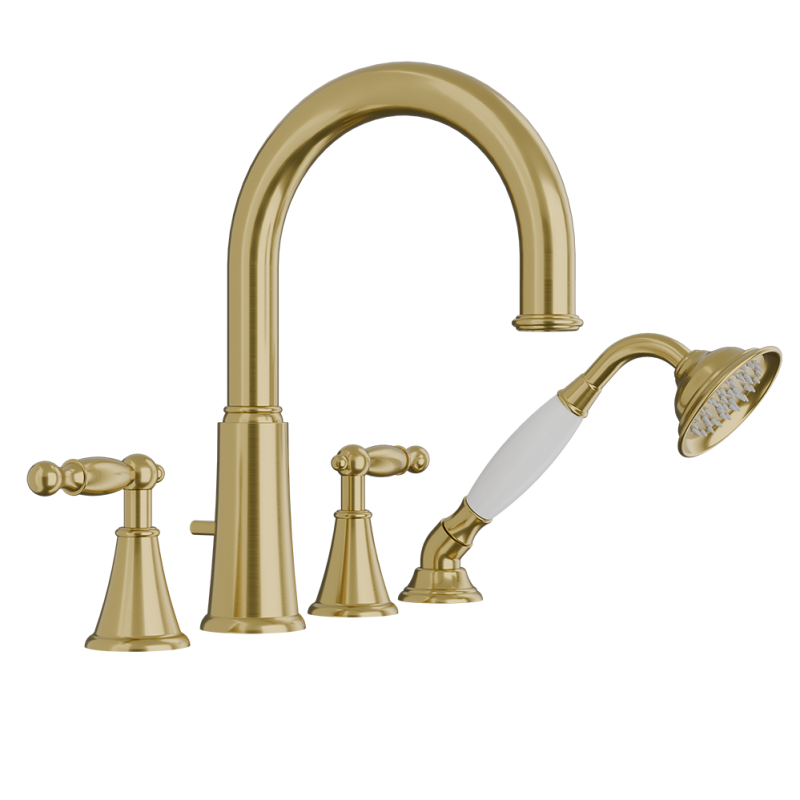 Rubi Qabil Deck Mount Tub Faucet Brushed Gold – RAR24QOR