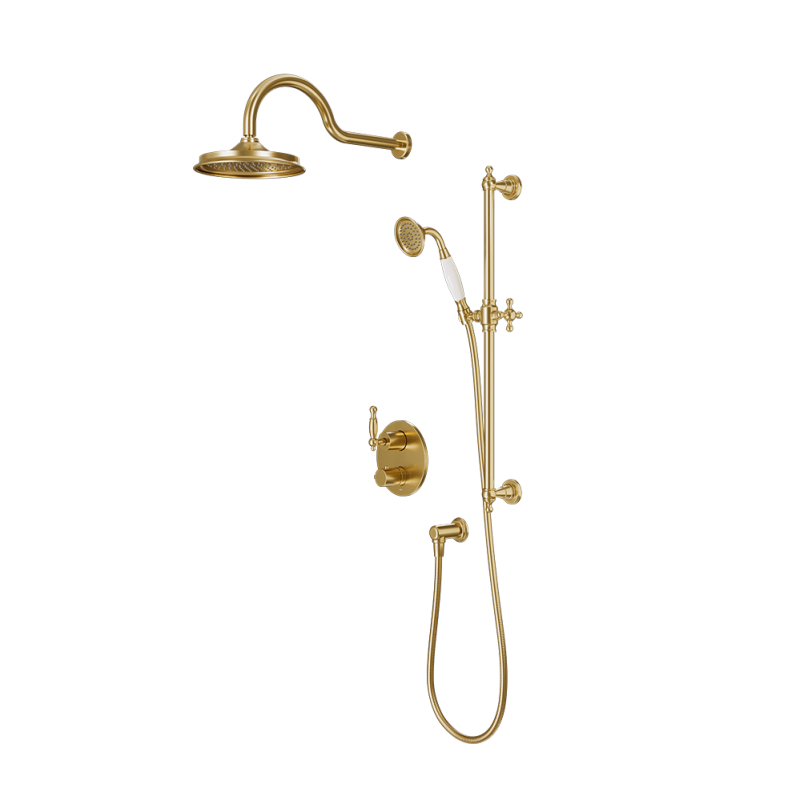Rubi Qabil Two Function Thermostatic Shower System Brushed Gold – RAR2A10-13N-OR