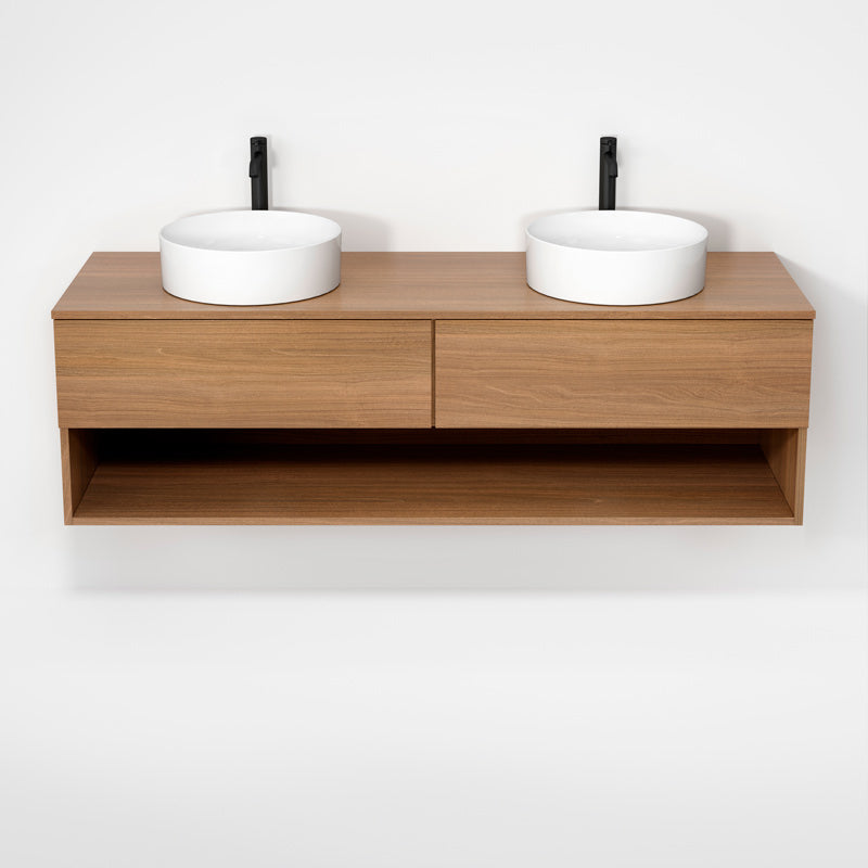 Rubi Haus 63" Double Wall Hung Vanity Natural Oak – RHS1400LK01NO