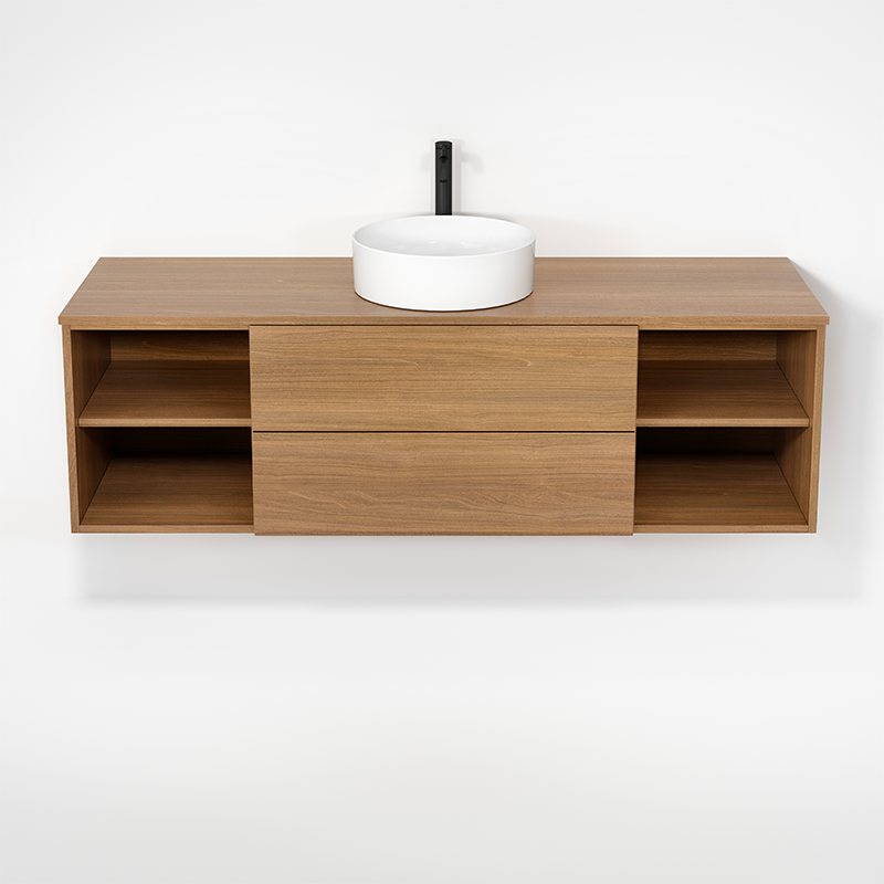 Rubi Haus 63" Single Wall Hung Vanity Natural Oak – RHS1400LK01NO