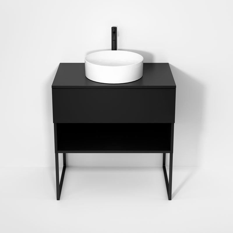 Rubi Haus 32" Wall Hung Vanity w. Decorative Legs Matte Black – RHS1400LKU01MBK