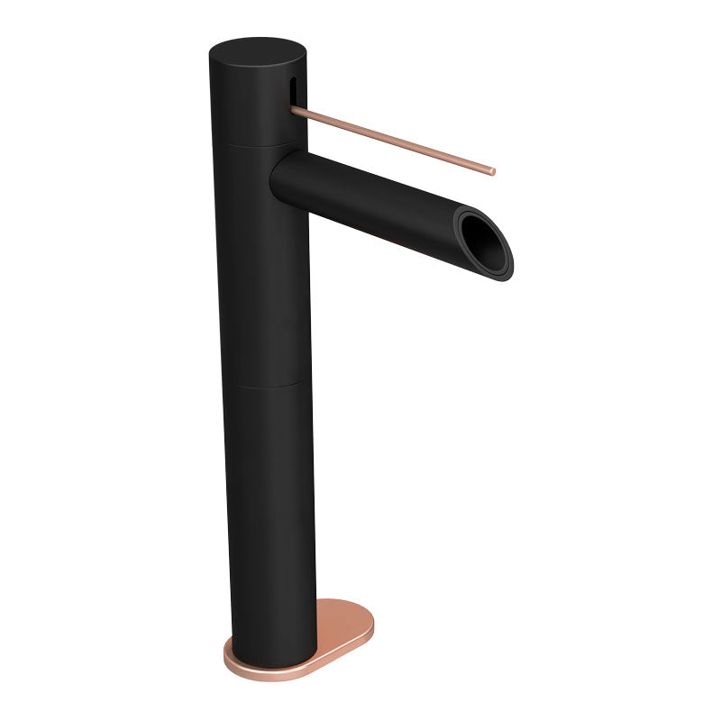 Rubi Kronos Vessel Lav. Faucet With Push Drain Matte Black / Copper - RKR11XBKU