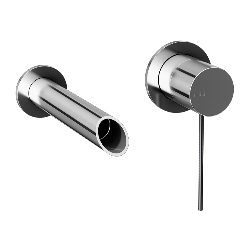 Rubi Kronos Wall Mount Lav. Faucet With Push Drain Chrome - RKR17RCC