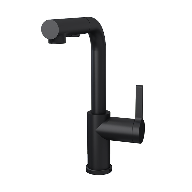 Rubi Loft-L Pull Out Kitchen Faucet Matte Black - RLO91D2ELBK