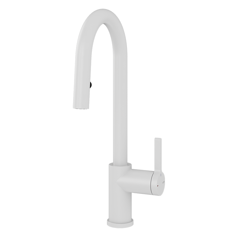 Rubi Loft-U Pull Down Kitchen Faucet White - RLO91D2EUWH