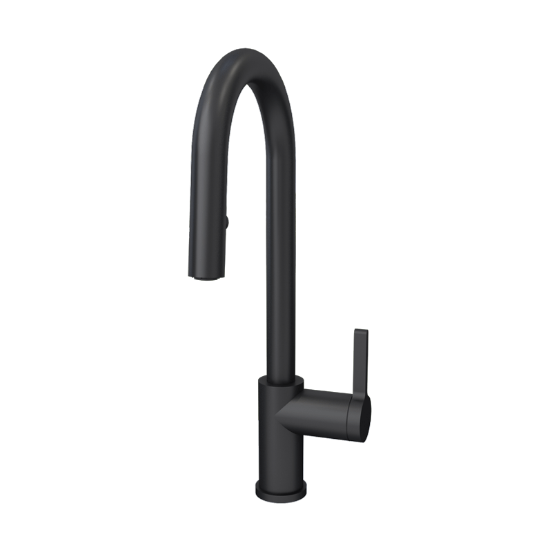 Rubi Loft-U Pull Down Kitchen Faucet Matte Black - RLO91D2EUBK