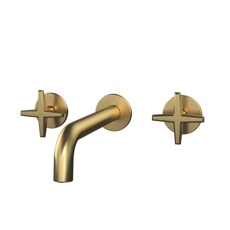 Rubi Lexa Wall Mount Lav. Faucet Without Drain Brushed Gold - RLX17WDOR