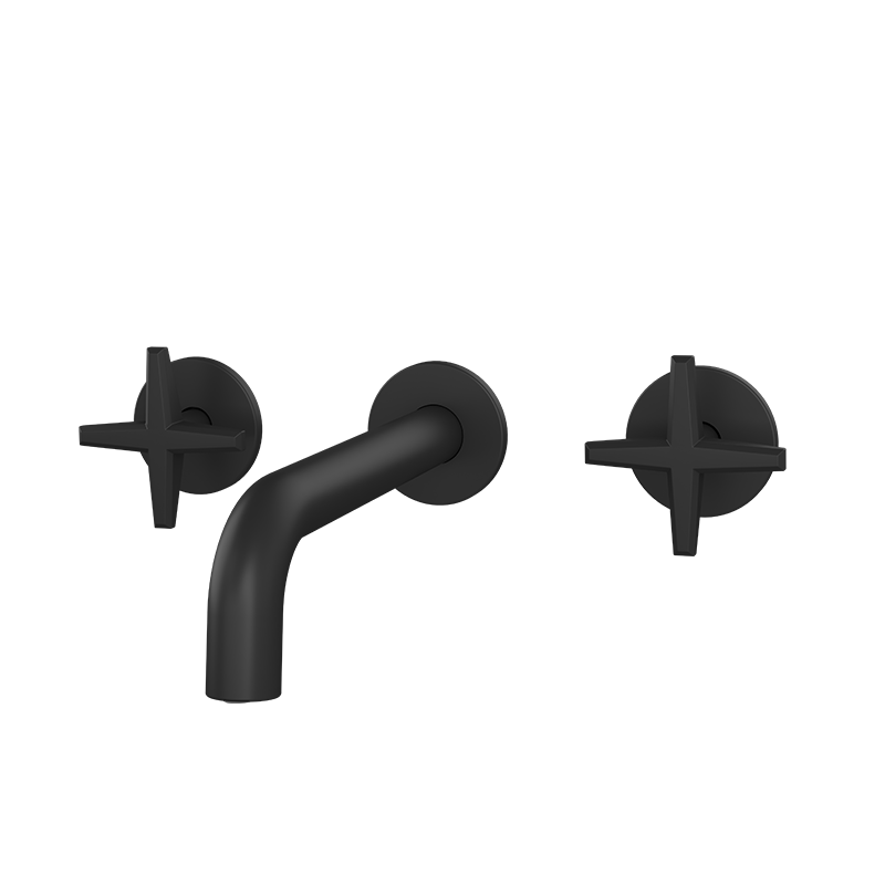 Rubi Lexa Wall Mount Lav. Faucet Without Drain Matte Black - RLX17WDBK