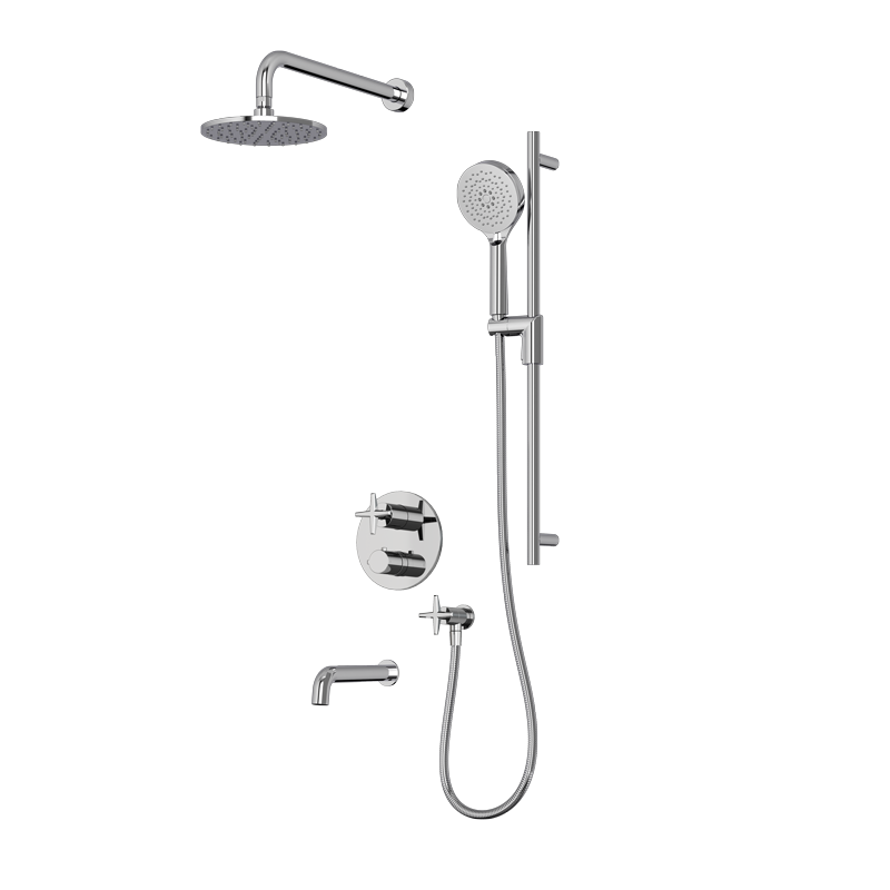 Rubi Lexa Thermostatic Shower and Tub System Chrome - RLX823CC