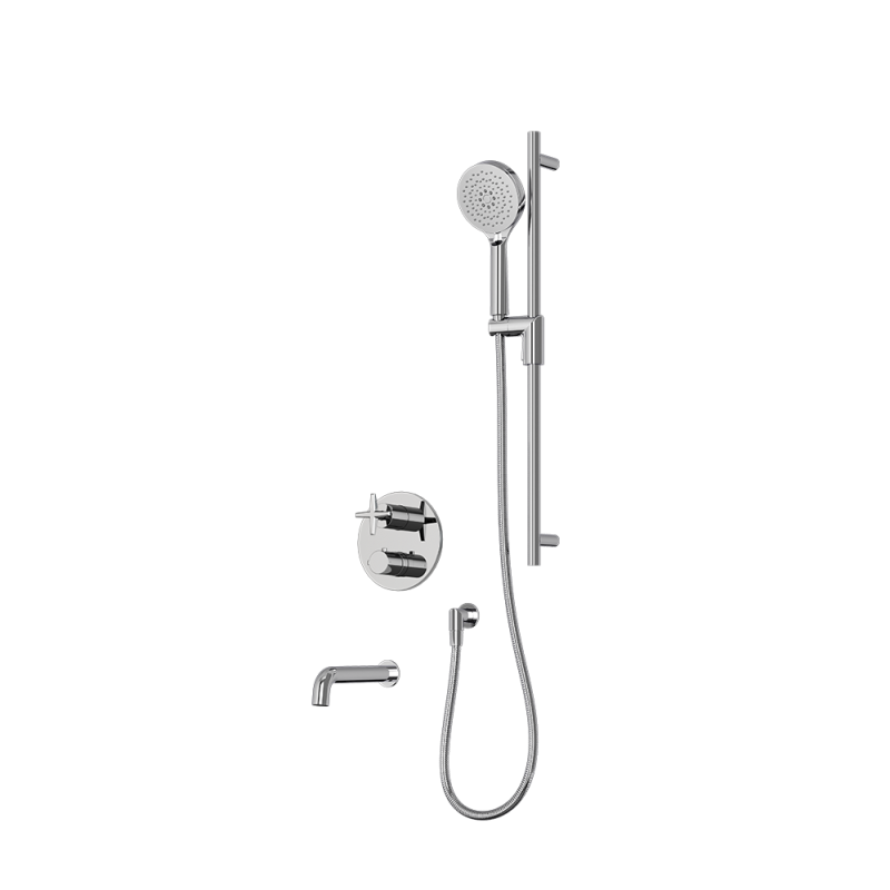 Rubi Lexa Thermostatic Shower and Tub System Chrome - RLX832CC