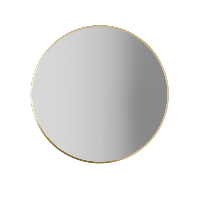 Rubi Miro 24" Round Backlit LED Mirror Brushed Gold – RMI2424OR